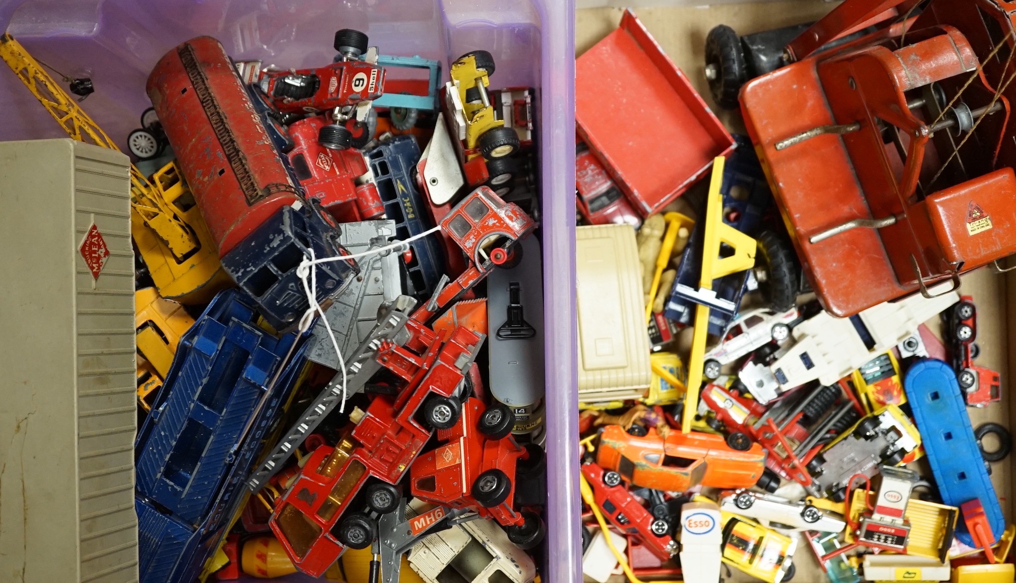 A quantity of Dinky toys, including Foden Regent tanker, Tri Ang crane